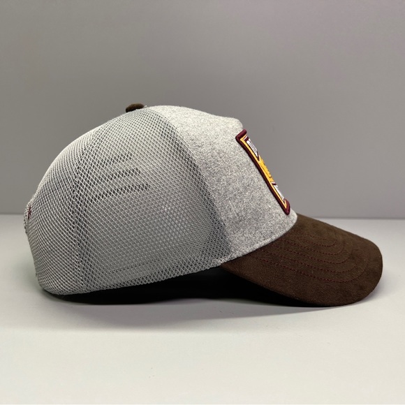 Gongshow Hockey Dirty Mitts Hat Grey Brown Mesh Snapback Trucker Cap Adult Gray - Picture 4 of 8